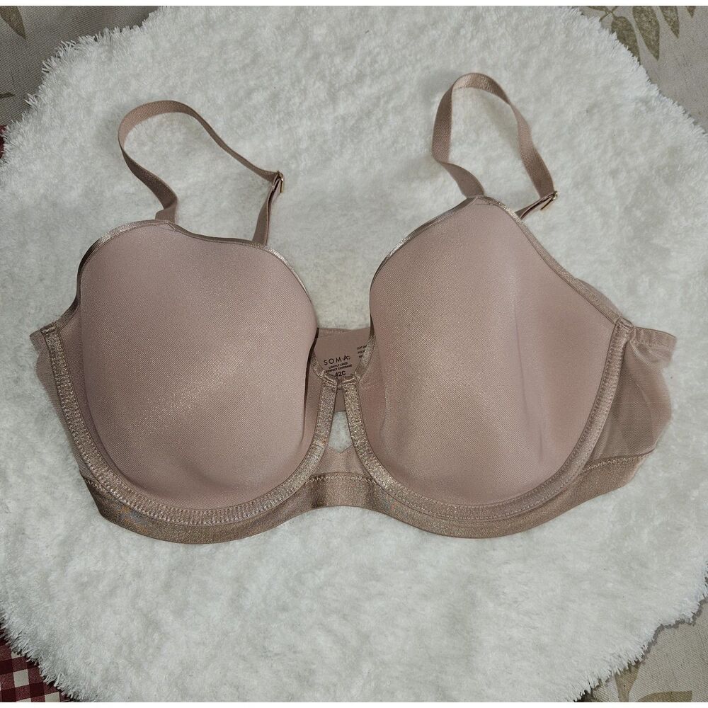 SOMA Lightly Lined Perfect Coverage Pink/Beige 42C EUC